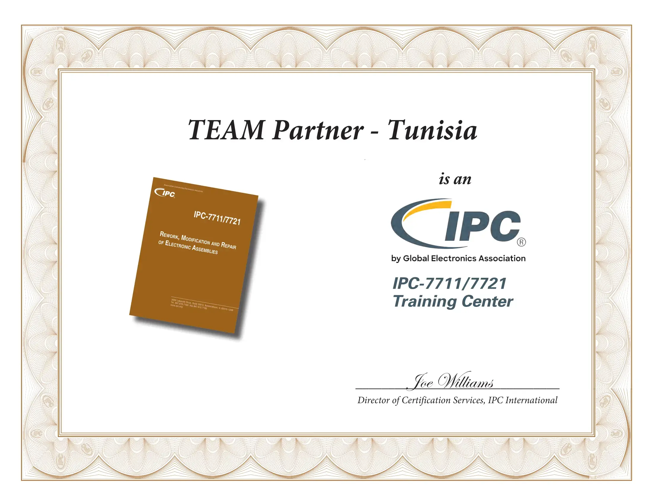 اعتماد IPC-7711/7721 من TEAM Partner Tunisia