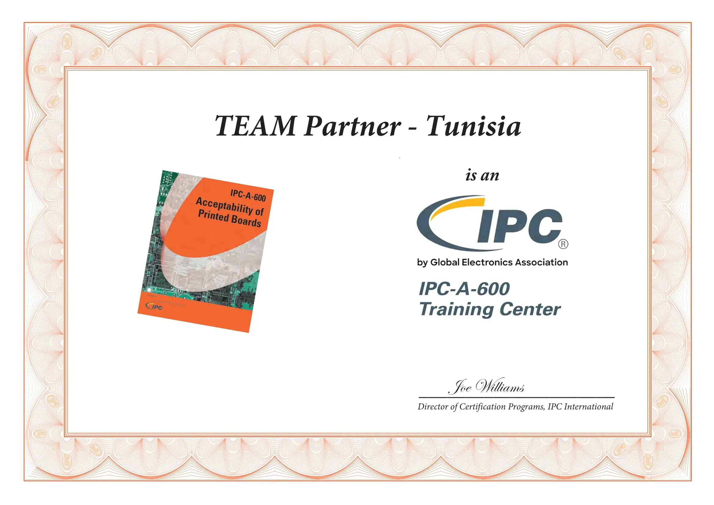 اعتماد IPC-A-600 من TEAM Partner Tunisia