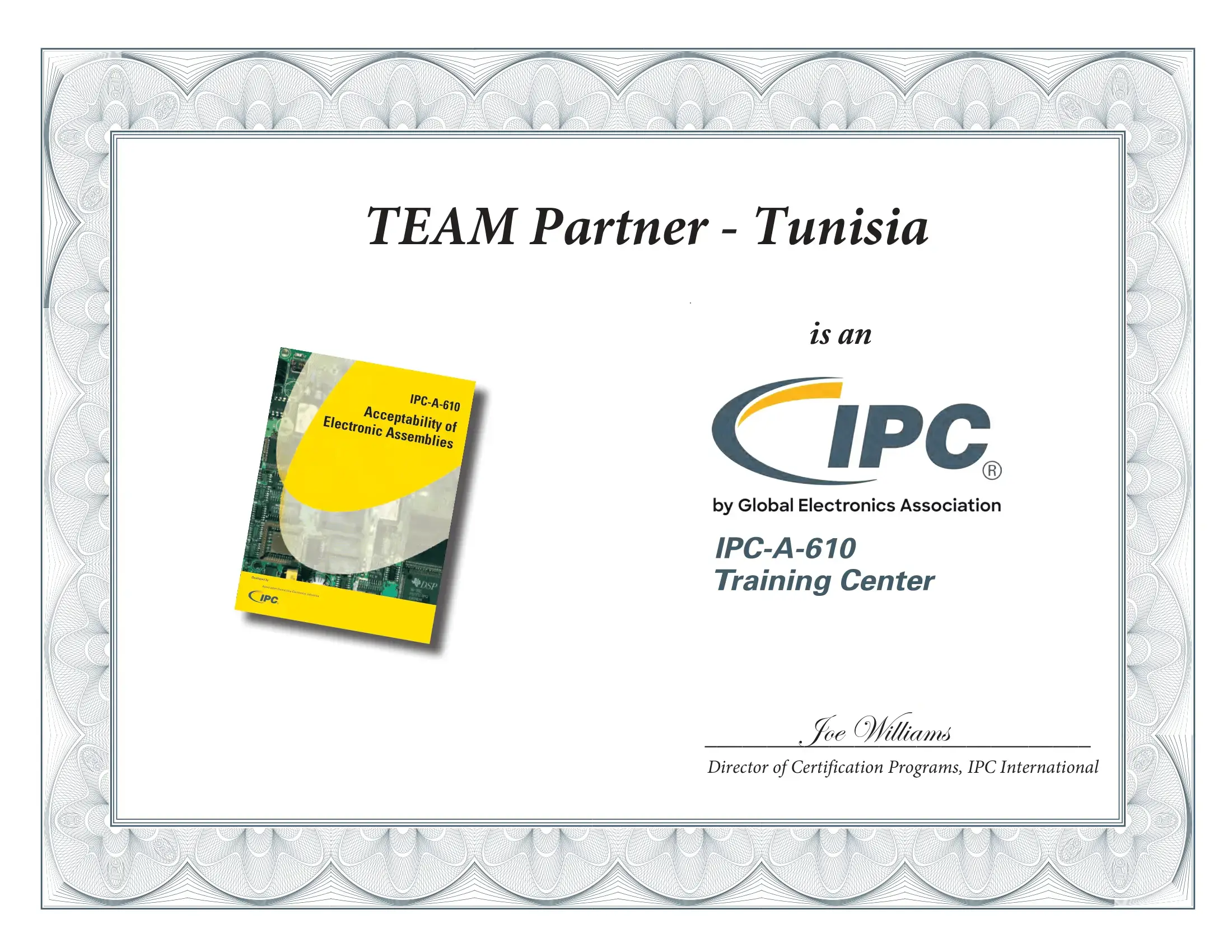 اعتماد IPC-A-610 من TEAM Partner Tunisia