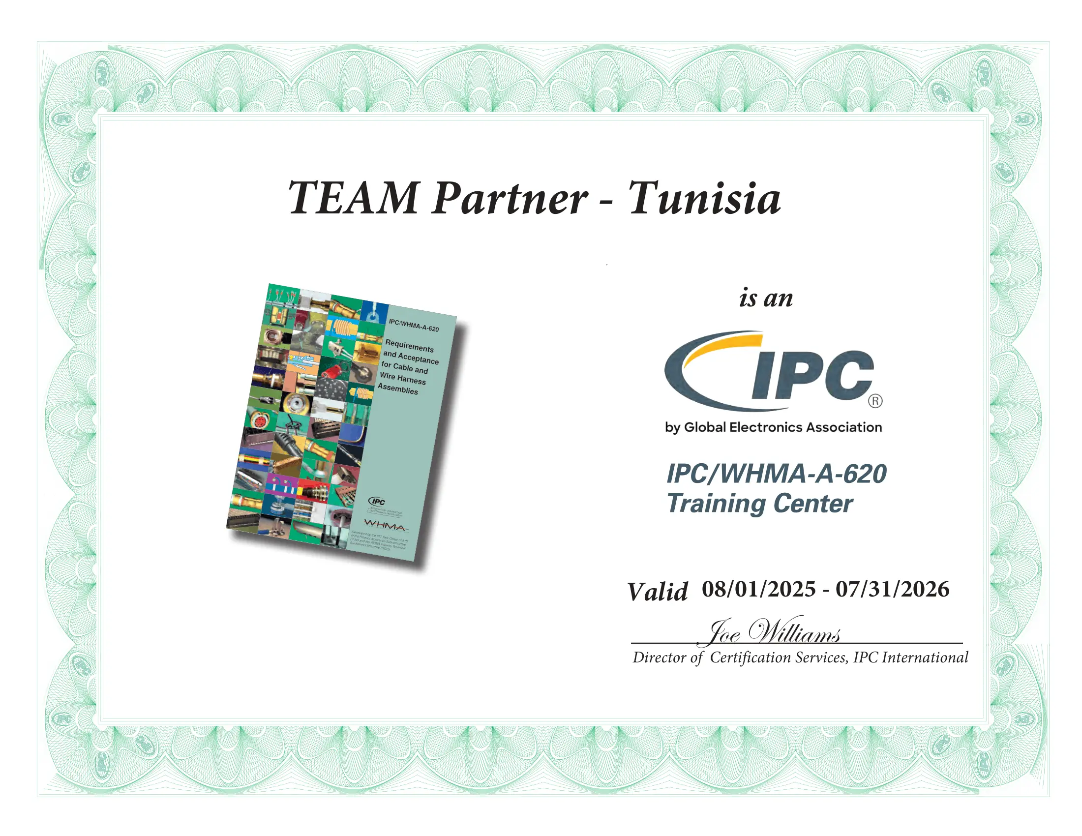 Accréditation IPC WHMA A-620 TEAM Partner Tunisia